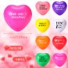 Jerify 48 Pieces Valentine's Day Heart Stress Balls Foam Inspirational Colorful Motivational Stress Balls Quotes Anxiety Relief Toys for Kids Adults Wedding School Carnival Reward (8 Colors) view 2