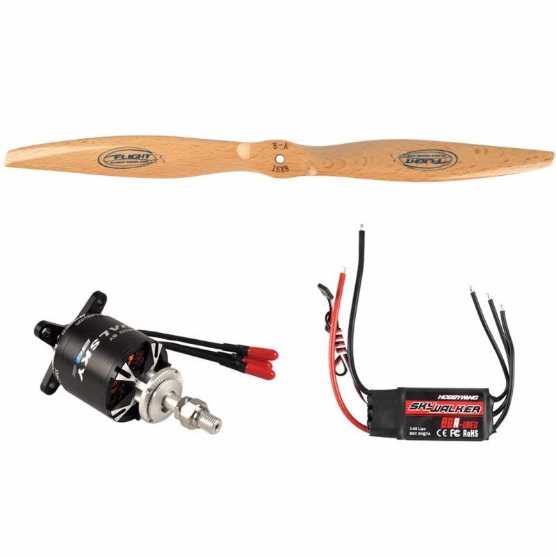 NOBRIM Propeller Motor ESC Set Motive Power Driving Force Kit for RC Electric Model Airplane