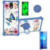 HotPepper Serrano 3 Case Compatible with Hot Pepper Serrano 3 Hpp-L55b Qlink Wireless Phone Case Cover [with Tempered Glass Screen Protector][Hard PC + Soft Silicone][Luminous Effect] YGL-LHD view 1