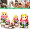 AEVVV Matryoshka Nesting Dolls Set of 7 pcs - Matreshka Doll in Eastern European Costume with Cornflowers - Russian Dolls Nesting Dolls - Babushka Dolls view 3