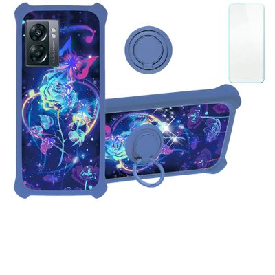 jioeuinly Case for Oneplus Nord N300 5g Case Compatible with Oneplus Nord N300 5g Phone Case Cover [with Tempered Glass Screen Protector][Hard PC + Soft Silicone][Colorful Reflect Light] IMDL-LMG