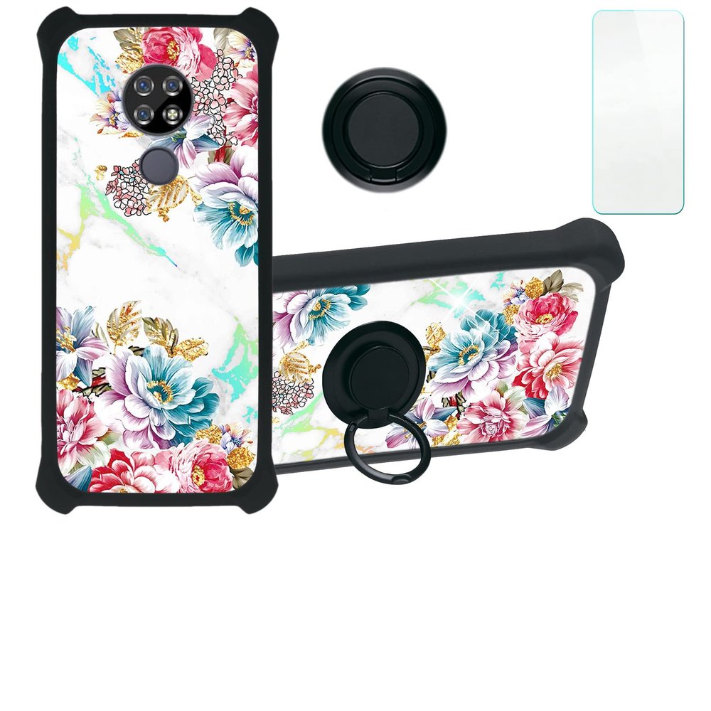 jioeuinly ATT Radiant Max Case Compatible with ATT Radiant Max Phone Case Cover [with Tempered Glass Screen Protector][Hard PC + Soft Silicone][Colorful Reflect Light] IMDH-MDH