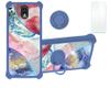 HotPepper Serrano 3 Case Compatible with Hot Pepper Serrano 3 Hpp-L55b Qlink Wireless Phone Case Cover [with Tempered Glass Screen Protector][Hard PC + Soft Silicone][Colorful Reflect Light] IMDL-SSS view 1