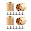 kingsea 4 Pcs Brass Weights 6mm 9mm 12mm 15mm 18mm 22mm Wheel Hex Hubs Brass Adapters Compatible with TRX4 SCX10 1/10 RC Crawler 1.9 2.2 Wheels Hub Rim (22mm) view 1