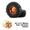 kingsea 4 Pcs Brass Weights 6mm 9mm 12mm 15mm 18mm 22mm Wheel Hex Hubs Brass Adapters Compatible with TRX4 SCX10 1/10 RC Crawler 1.9 2.2 Wheels Hub Rim (22mm) view 4