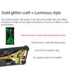 jioeuinly Sky Device Elite G55 Case Compatible with Sky Device Elite G55 Phone Case Cover [with Tempered Glass Screen Protector][Hard PC + Soft Silicone][Gold Glitter+Luminous] JSH-TT view 3