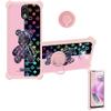 HotPepper Serrano 3 Case Compatible with Hot Pepper Serrano 3 Hpp-L55b Qlink Wireless Phone Case Cover [with Tempered Glass Screen Protector][Hard PC + Soft Silicone][Colorful Reflect Light] IMDF-JXX view 1