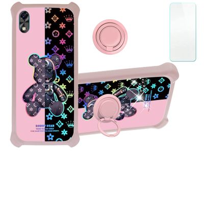 jioeuinly Blu Studio X10l 2022 Case Compatible with Blu Studio X10l 2022 Phone Case Cover [with Tempered Glass Screen Protector][Hard PC + Soft Silicone][Colorful Reflect Light] IMDF-JXX