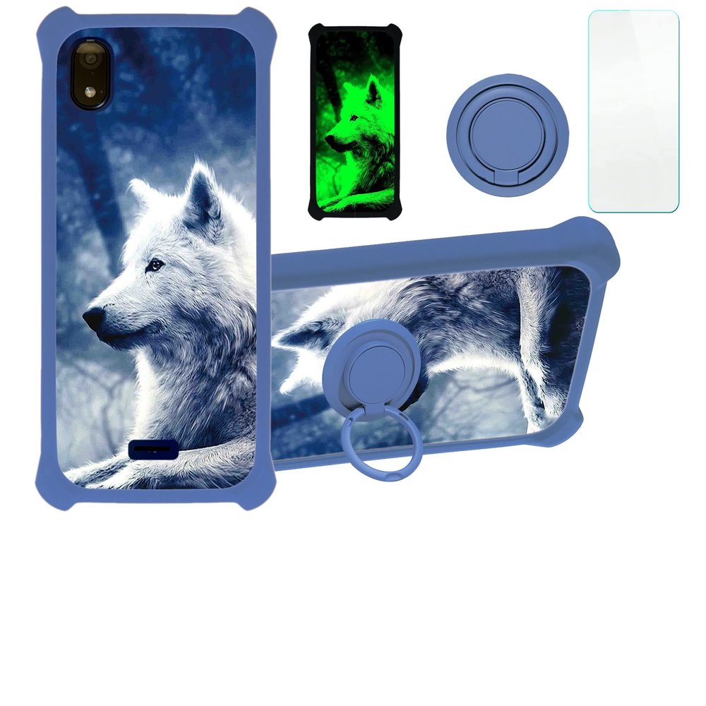 jioeuinly Moxee M2160 Case Compatible with Moxee M2160 Phone Case Cover [with Tempered Glass Screen Protector][Hard PC + Soft Silicone][Luminous Effect] YGL-LAN