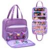 LoDrid Doll Tote Carrying Case Compatible with LOL Surprise Dolls All, Hanging Organizer Storage Bag with 6 Clear Window Pockets for Girls, Bag Only, Purple,(Patent Design) view 1