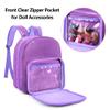 LoDrid Carrying Backpack Compatible with LOL Surprise Dolls All, Storage Case with 6 Clear Pockets for Dolls Organizer & Display, Purple, Bag Only (Patent Design) view 4