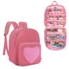 LoDrid Carrying Backpack Compatible with LOL Surprise Dolls All, Storage Case with 6 Clear Pockets for Dolls Organizer & Display, Pink, Bag Only (Patent Design) view 1