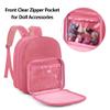 LoDrid Carrying Backpack Compatible with LOL Surprise Dolls All, Storage Case with 6 Clear Pockets for Dolls Organizer & Display, Pink, Bag Only (Patent Design) view 4