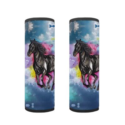 Biyejit Watercolor Horse Car Seat Straps Shoulder Pad for Kids, Seat Belt Pad, Children Seatbelt Padding, Soft Comfort Seat Belt Cushion, Car Accessories for Boys Girls 2 Pack