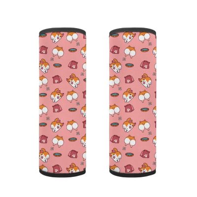 Biyejit Cute Cartoon Corgi Print Kids Car Seat Belt Cover Safety Belt Cushion Neoprene Soft Car Seat Belt Pad Car Seat Shoulder Protector Pillow Belt Cover Pad for Baby Boys Girls