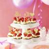 24 Pcs He Asked She Said Yes Cake Topper Gold Cupcake Toppers Heart Diamond Ring Cupcake Picks Glitter Cupcake Decorations for Wedding Engagement Bridal Shower Party Cake Decorations view 2