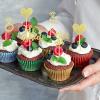 24 Pcs He Asked She Said Yes Cake Topper Gold Cupcake Toppers Heart Diamond Ring Cupcake Picks Glitter Cupcake Decorations for Wedding Engagement Bridal Shower Party Cake Decorations view 4