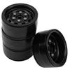 4Pack HIRCQOO Metal 1.9 Wheels 1.9'' Beadlock Wheel Rims Hubs Compatible with Axial SCX10 SCX10-II Traxxas TRX4 RC4WD D90 D110 Tamiya CC01 1/10 RC Crawler,Width 26mm (Black) view 2
