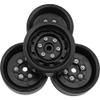 4Pack HIRCQOO Metal 1.9 Wheels 1.9'' Beadlock Wheel Rims Hubs Compatible with Axial SCX10 SCX10-II Traxxas TRX4 RC4WD D90 D110 Tamiya CC01 1/10 RC Crawler,Width 26mm (Black) view 3