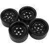 4Pack HIRCQOO Metal 1.9 Wheels 1.9'' Beadlock Wheel Rims Hubs Compatible with Axial SCX10 SCX10-II Traxxas TRX4 RC4WD D90 D110 Tamiya CC01 1/10 RC Crawler,Width 26mm (Black) view 4