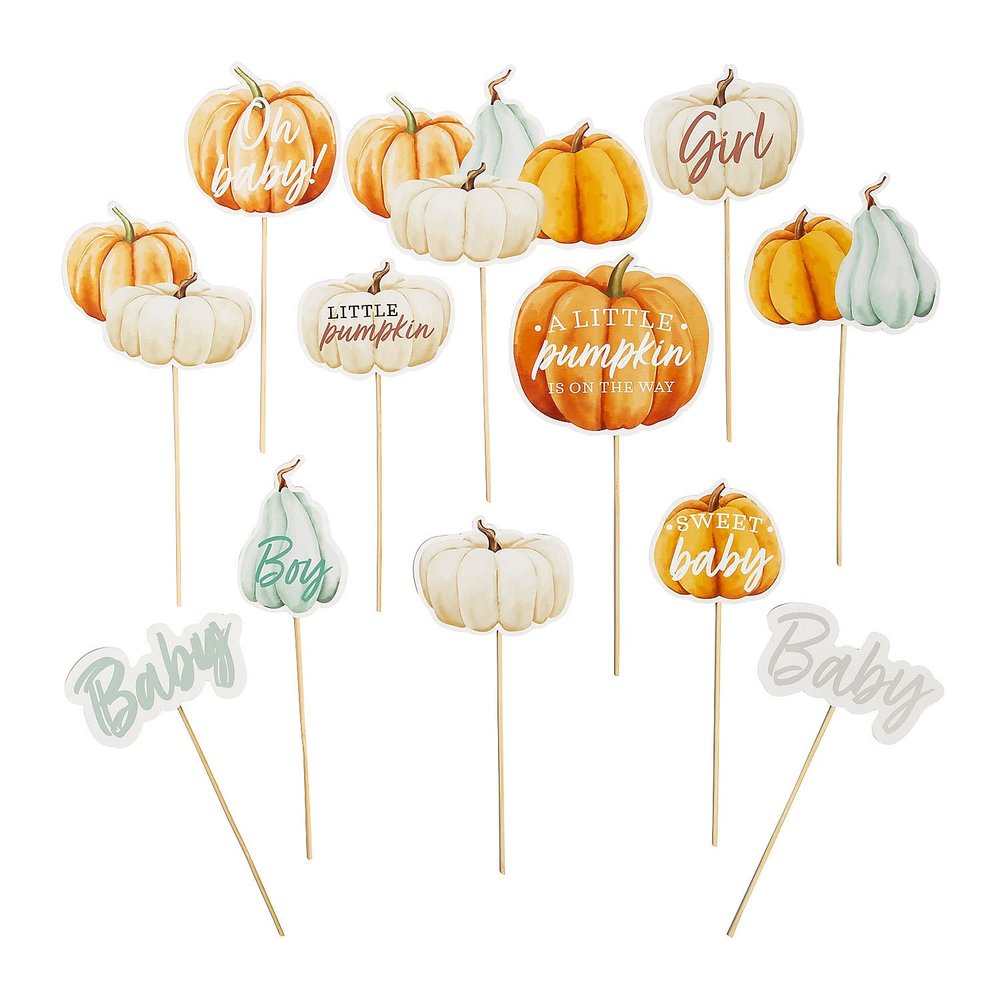 Baby Pumpkin Centerpiece Sticks  12 Pieces