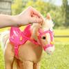 BABY Born Zapf Creation 835203 My Cute Horse Electronic Plush Horse with Running and Sound Function, Pink Saddle, Pink Bridle and Pins for Decorating view 2