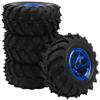 HIRCQOO 4.72''OD Rubber Tires & Wheel Rim 12mm Hex Hub Compatible with RedCat Volcano Traxxas Rustler HPI HSP Tamiya Exceed Himoto 1/10 Off-Road Monster Truck,120mmx56mm (Blue) view 4