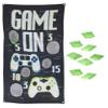 Black & White Gamer Canvas Bean Bag Toss Game (35" x 55") 1 Set - Perfect for Indoor & Outdoor Fun view 1