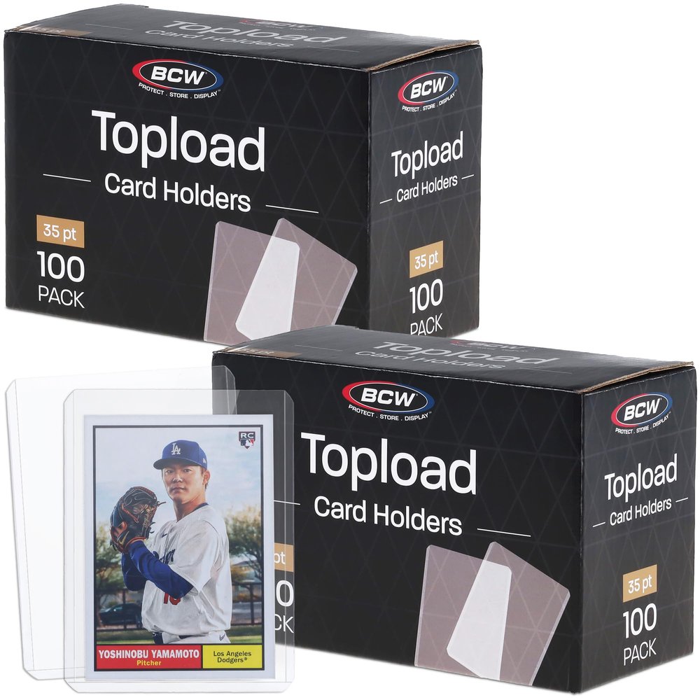 BCW 3x4 Standard Topload Card Holders | 200 Pack | Rigid Toploaders for Cards | Standard Trading Card Toploaders for Baseball, Pokmon, MTG, Sports Cards | Holds Up to 20 pt
