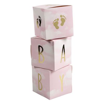 Baby Girl Block Centerpiece 3 Pieces