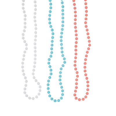 Fun Express Glow-in-the-Dark Patriotic Beaded Necklaces - 48 Pieces