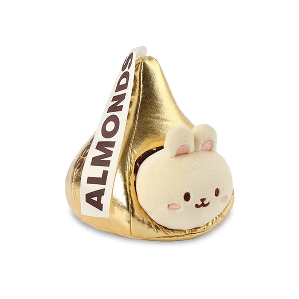 Anirollz Stuffed Animal Plush Toy - Official Hershey Kisses Chocolate Toy Blanket Outfitz Doll | Soft, Squishy, Warm, Cute, Comfort, Safe| Pillow with Bunny - Valentine's Day Gift 6" Bunniroll