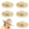 Kids Spring Flower Sun Hats - 6 Pieces Brown view 1