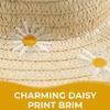 Kids Spring Flower Sun Hats - 6 Pieces Brown view 3