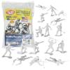 TimMee Plastic Army Men - White 48pc Toy Soldier Figures - Made in USA view 1