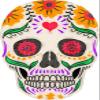 3 Sticker Cool Dead Zombie Sugar Skull Flower Color Heart Smile view 1