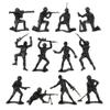 TimMee Plastic Army Men - Black 48pc Toy Soldier Figures - Made in USA view 3