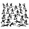 TimMee Plastic Army Men - Black 48pc Toy Soldier Figures - Made in USA view 4