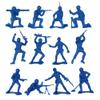 TimMee Plastic Army Men - Blue 48pc Toy Soldier Figures - Made in USA view 2
