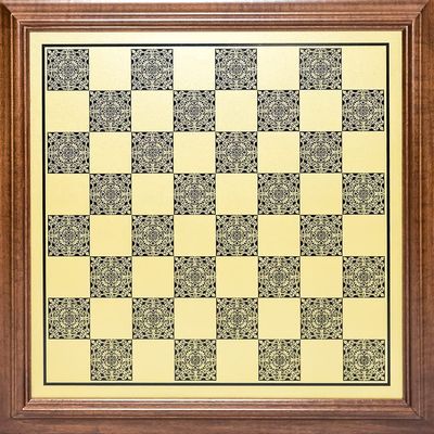 Bello Collezioni - Salvatori Brass & Wooden Pedestal Chess Board from Italy