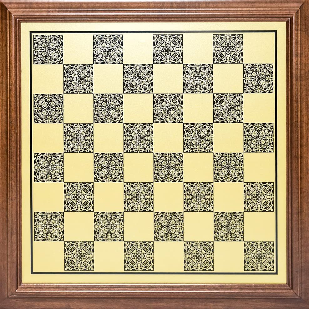 Bello Collezioni - Salvatori Brass & Wooden Pedestal Chess Board from Italy
