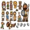 Story Time Felts David & Goliath & King Saul Harp Felt Figures for Bible Flannel Felt Board Stories view 1
