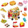 24 Packs Valentines Day Cards with Fast Food Building Blocks, Valentines Food Cars Set for Kids Valentines Day Gifts, Valentines Classroom Exchange, Valentines Party Favors, Valentines Greeting Cards view 3