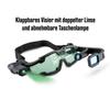 Die drei ??? Kosmos Agent Glasses Built-in Double LED Night Light Up Visor Prefold with Search Lens and Magnifying Lens Detective Toy Role Play view 4