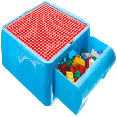 Build & Go Storage Case with 100 Blocks - Kid's Building Block Portable Storage Case - Children's Travel Building Bock Set - Includes 100 Blocks & Compatible with Other Leading Brands