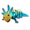 Axolotl Articulated 3D Printed Fidget Toy Design by MatMire Makes (Medium, Big Smile, Gray) view 1