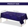 Tatuo 6 Pack Galaxy Plastic Table Cover Space Tablecloth Space Star Purple Nebula Rectangle Tablecloth Disposable Starry Night Sky Tablecover for Birthday Home Party Decorations, 54 x 108 Inch view 2