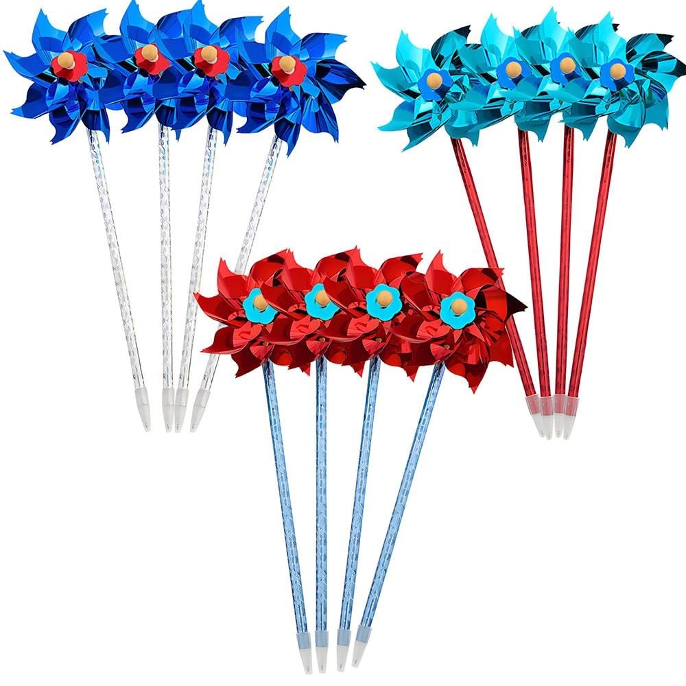 Fun Express Patriotic Pinwheel Pens - 12 Pieces