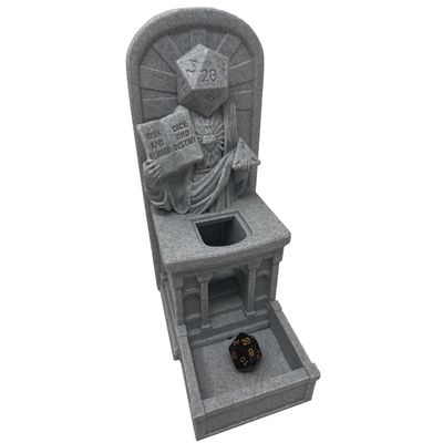 MunnyGrubbers - RNGesus - (Random 7PCS D20 Dice Set Included) - No Paint Odorless Plastic - Tabletop Roleplaying Game - Dice Roller - Dungeons and Dragons - DND - D&D - (Marble)