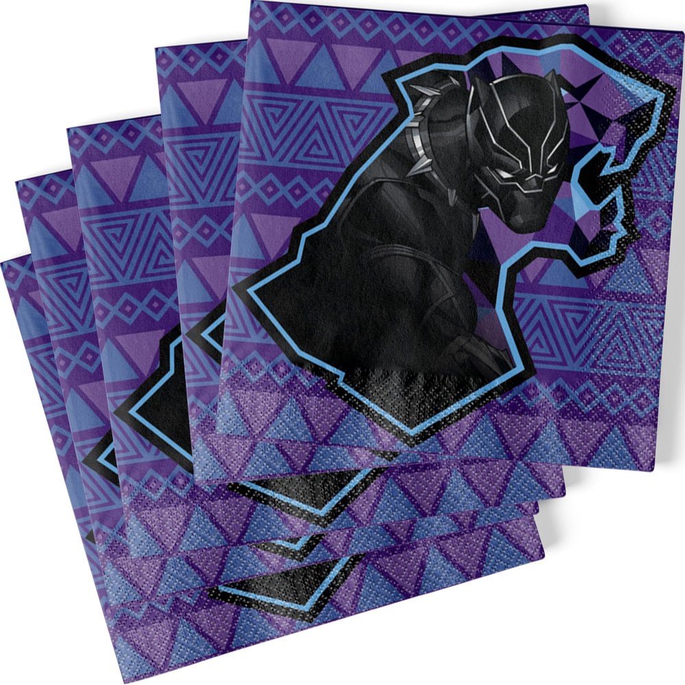 Marvel Avengers Black Panther Luncheon Napkins - 16ct